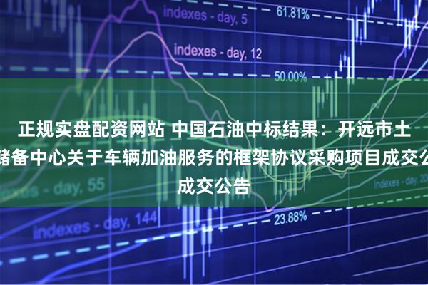 正规实盘配资网站 中国石油中标结果：开远市土地储备中心关于车辆加油服务的框架协议采购项目成交公告